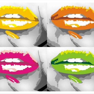 Home décor wall art poster lips