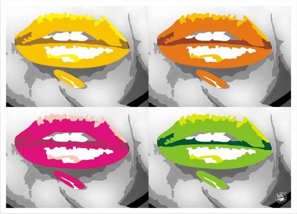 Home décor wall art poster lips