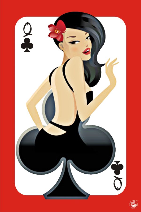 Home décor wall art poster queen of spades