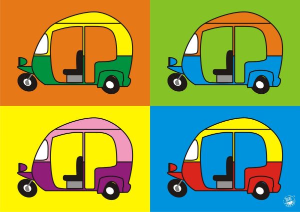 Home décor wall art poster Auto rickshaw