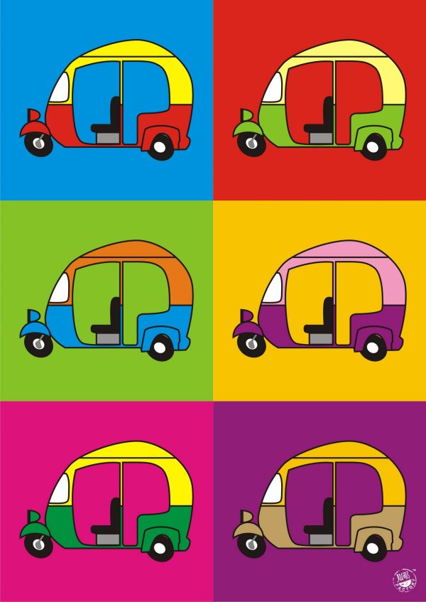 Home décor wall art poster auto rickshaw