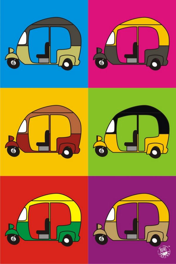 Home décor wall art poster auto rickshaw