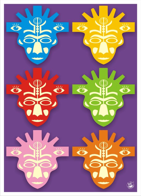 Home décor wall art poster african mask
