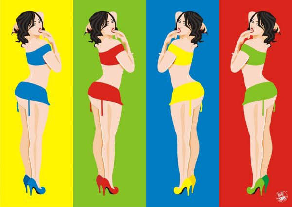 Home décor wall art poster bikini babes