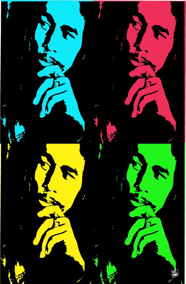 Who doesn't like some sun? Brighten up your walls with the rays of colours from this vibrant poster Bob Marley