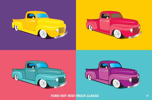 Home décor wall art poster Ford Hot Rod 1