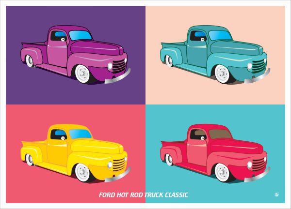 Home décor wall art poster Ford Hot Rod 2