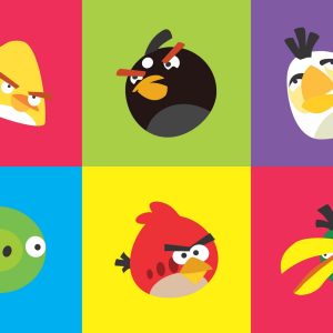 Home décor wall art poster angry birds kids room