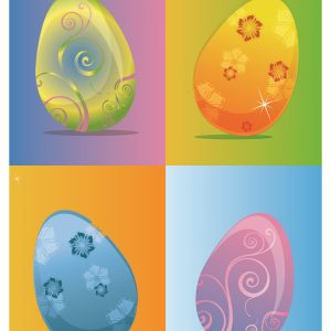 Home décor wall art poster easter eggs