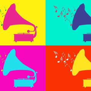 Home décor wall art poster gramophone