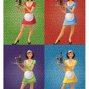 Home decor bar girl poster