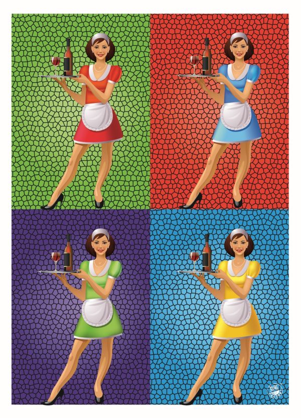 Home decor bar girl poster