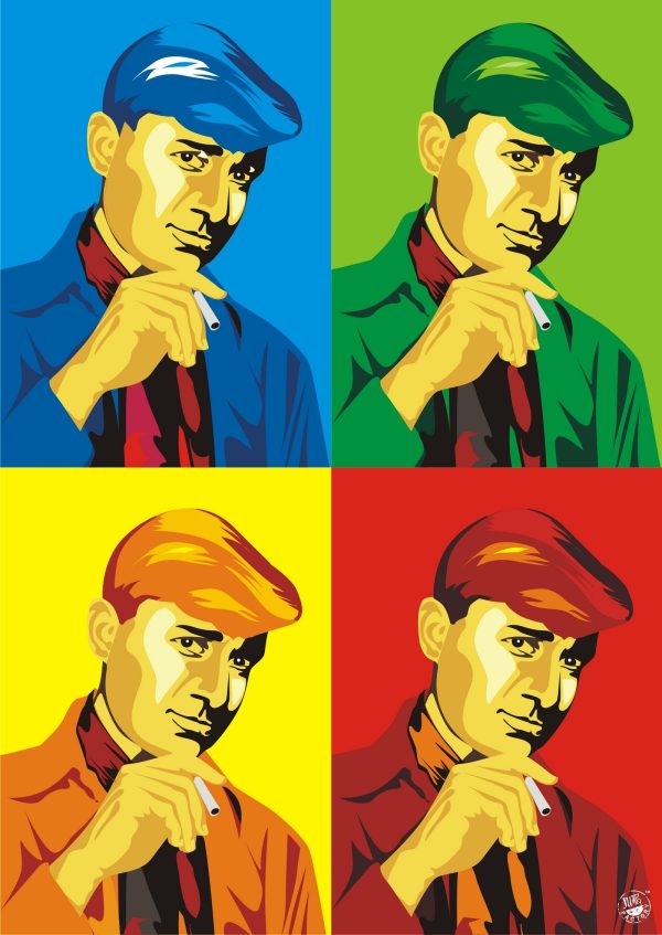 Home décor wall art poster dev anand actor bollywood
