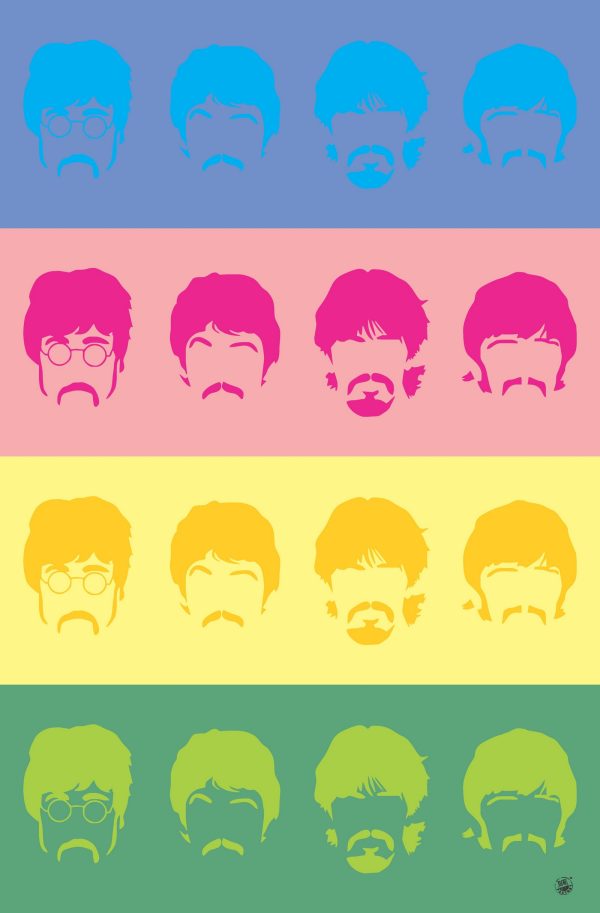 Home décor wall art poster Beatles music blue