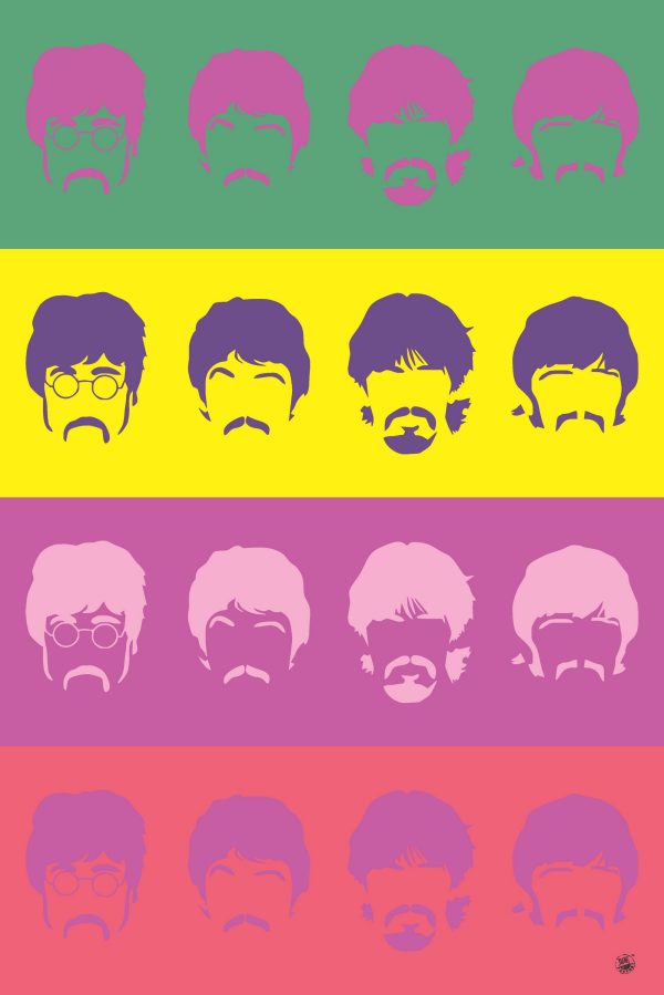 Home décor wall art poster Beatles music pink