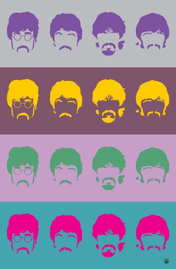 Home décor wall art poster Beatles music purple